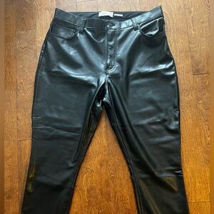 Abercrombie vegan leather straight pants